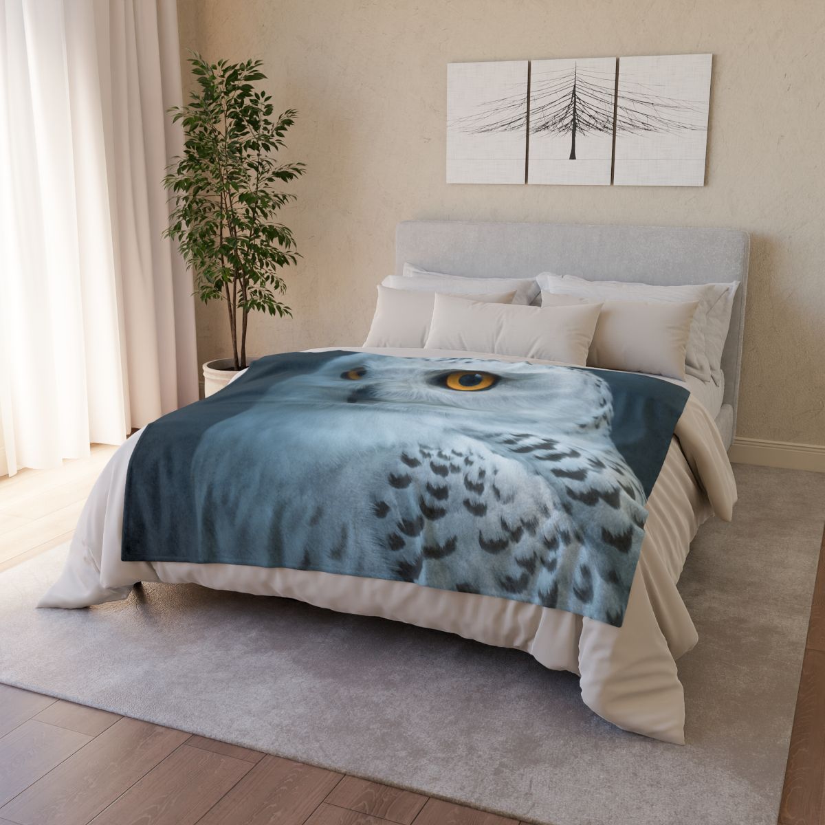 Midnight Watch Snowy Owl unique gift blanketscustom blankets