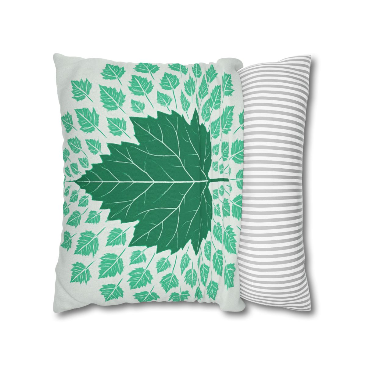 Fractal Leaf Radiance soft cotton pillow cases