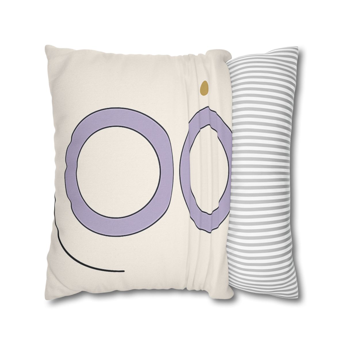 Arc Corner With Paired Rings personalized pillow covers