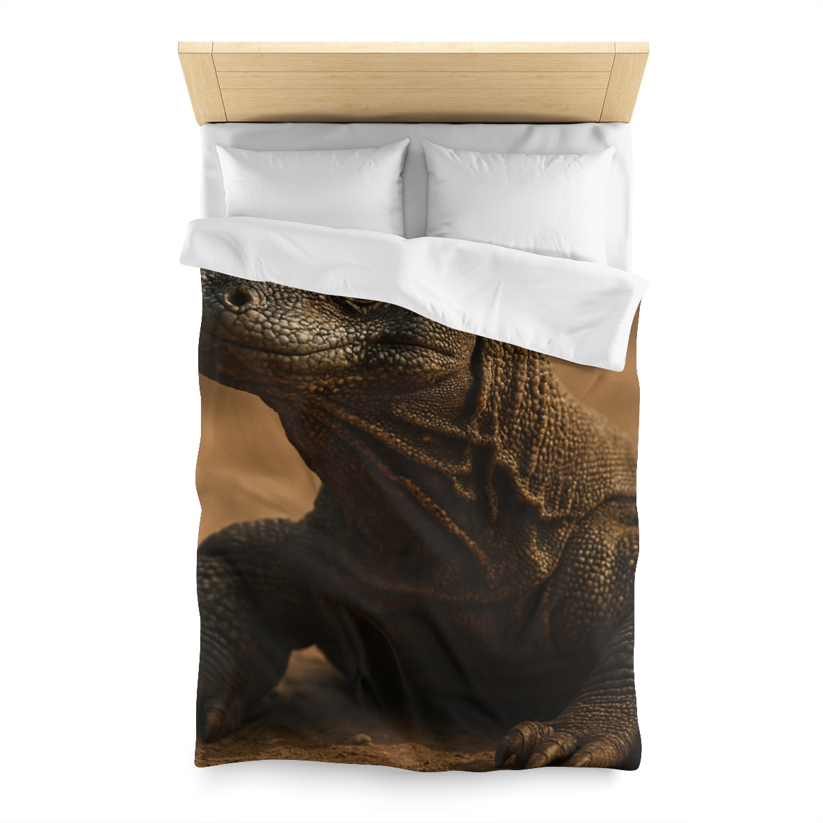 Ancient Sentinel Komodo Dragon designer printed duvets