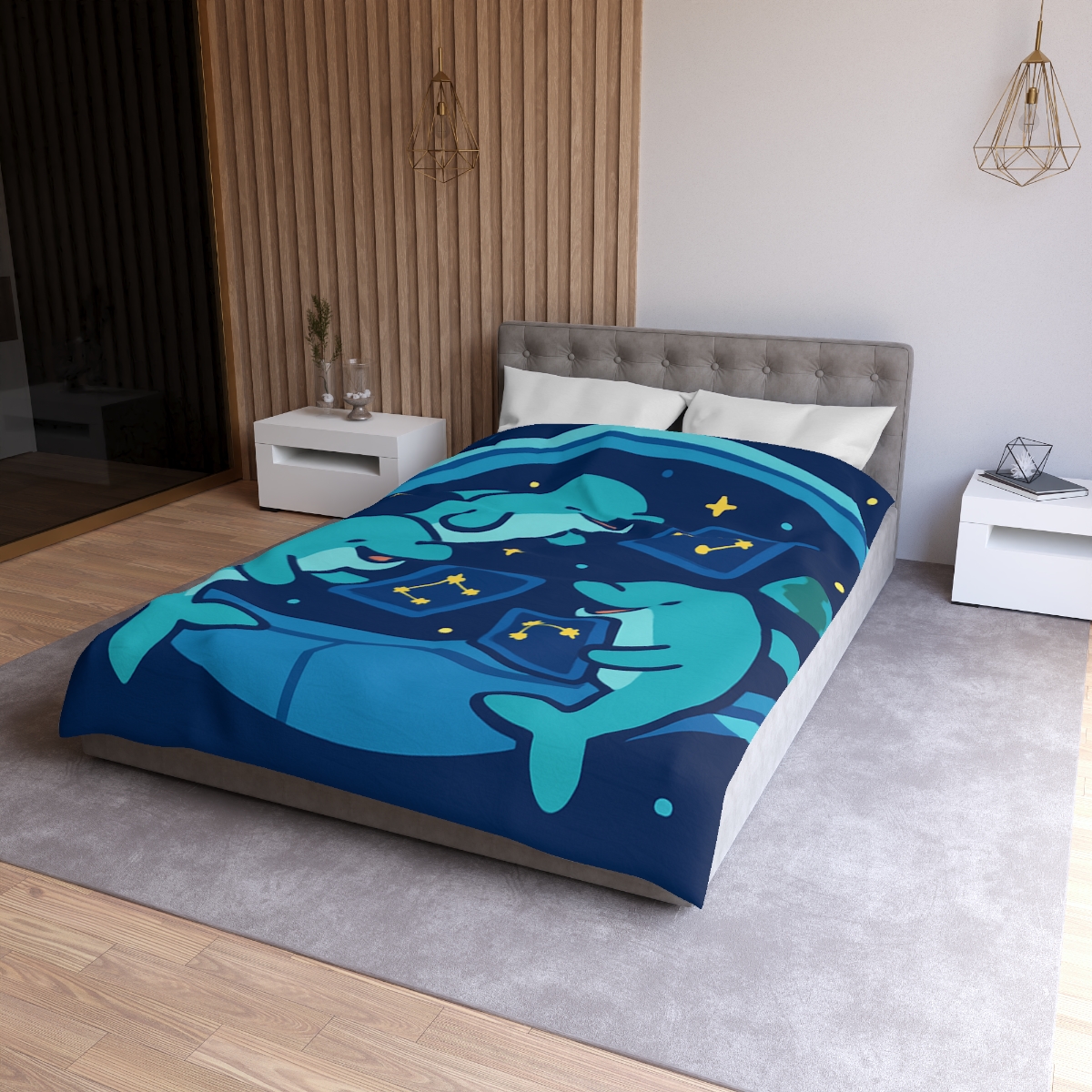 Cosmic Dolphin Classroom stylish duvet covers