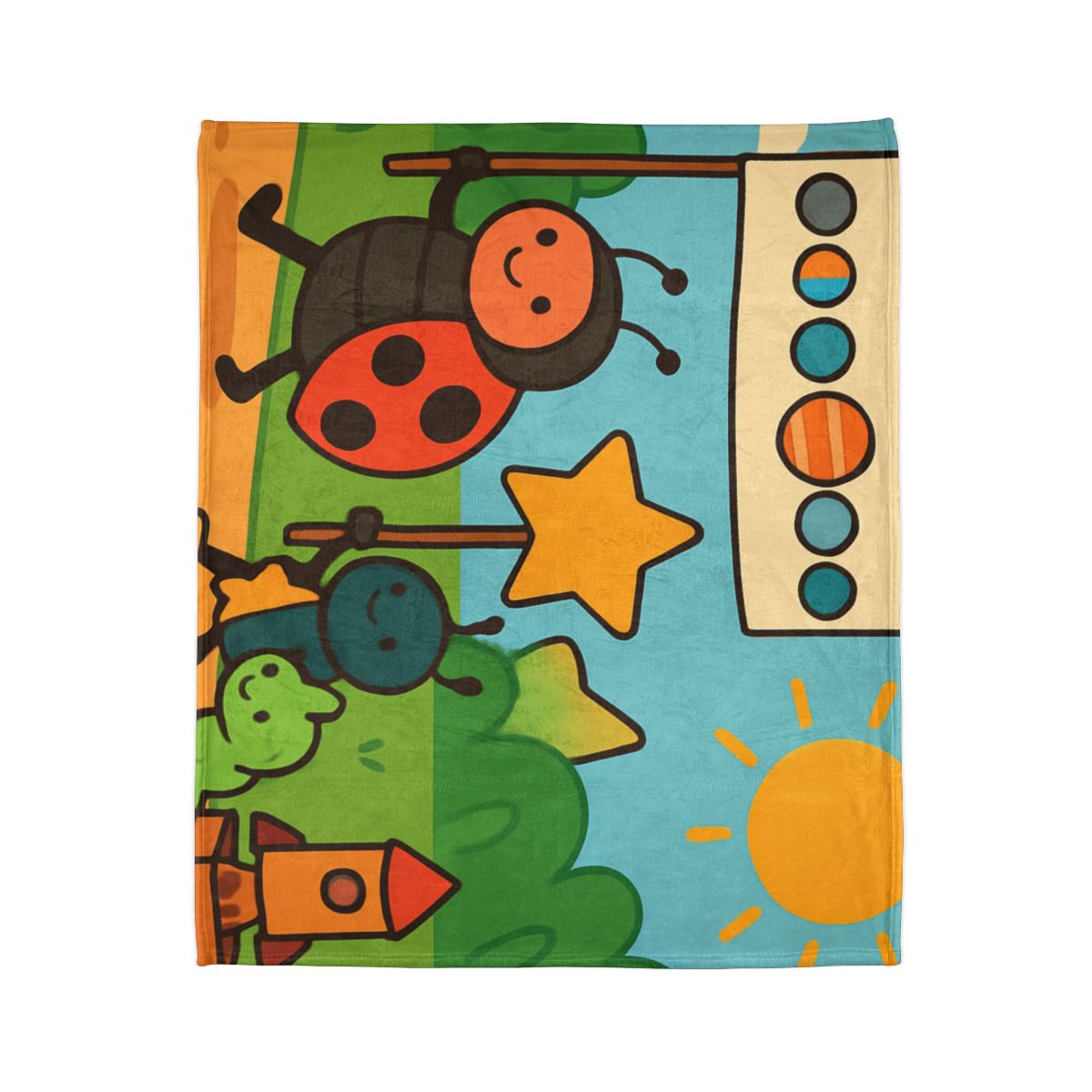 Galaxy Garden Insect Parade stylish throw blankets