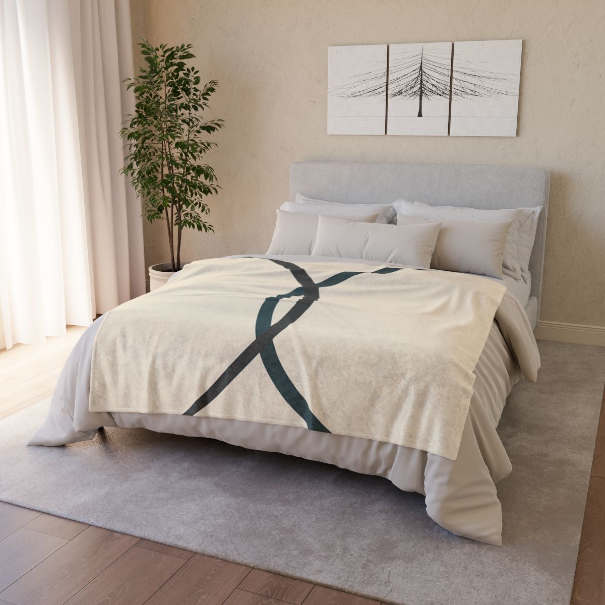 Intersecting Arc Duo Balanced stylish throw blankets