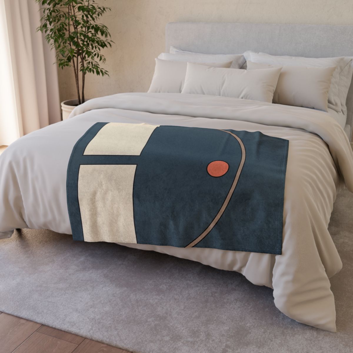 Offset Arc And Twin Rectangles stylish throw blankets
