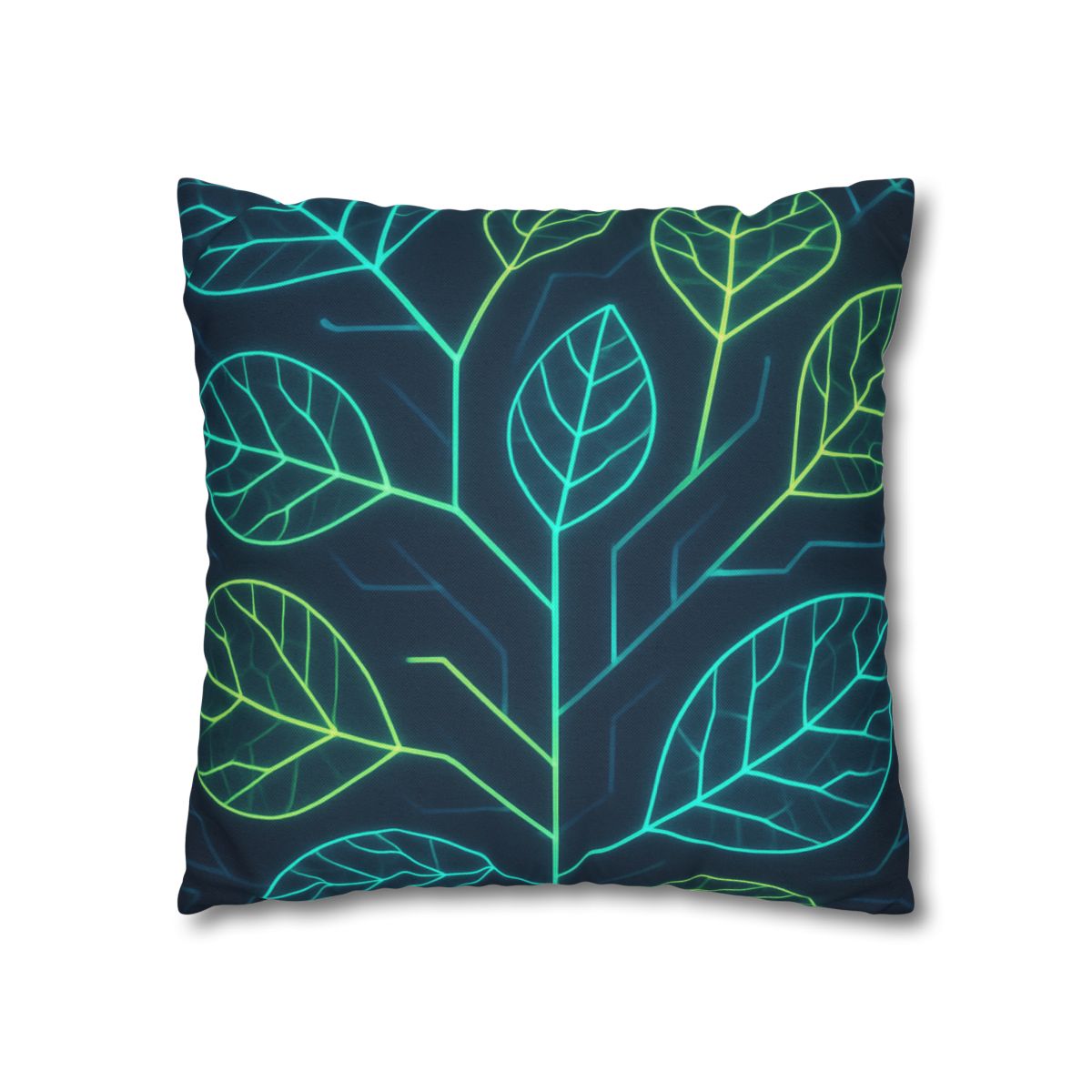 Leaf Vein Circuit Flow designer print pillow cases