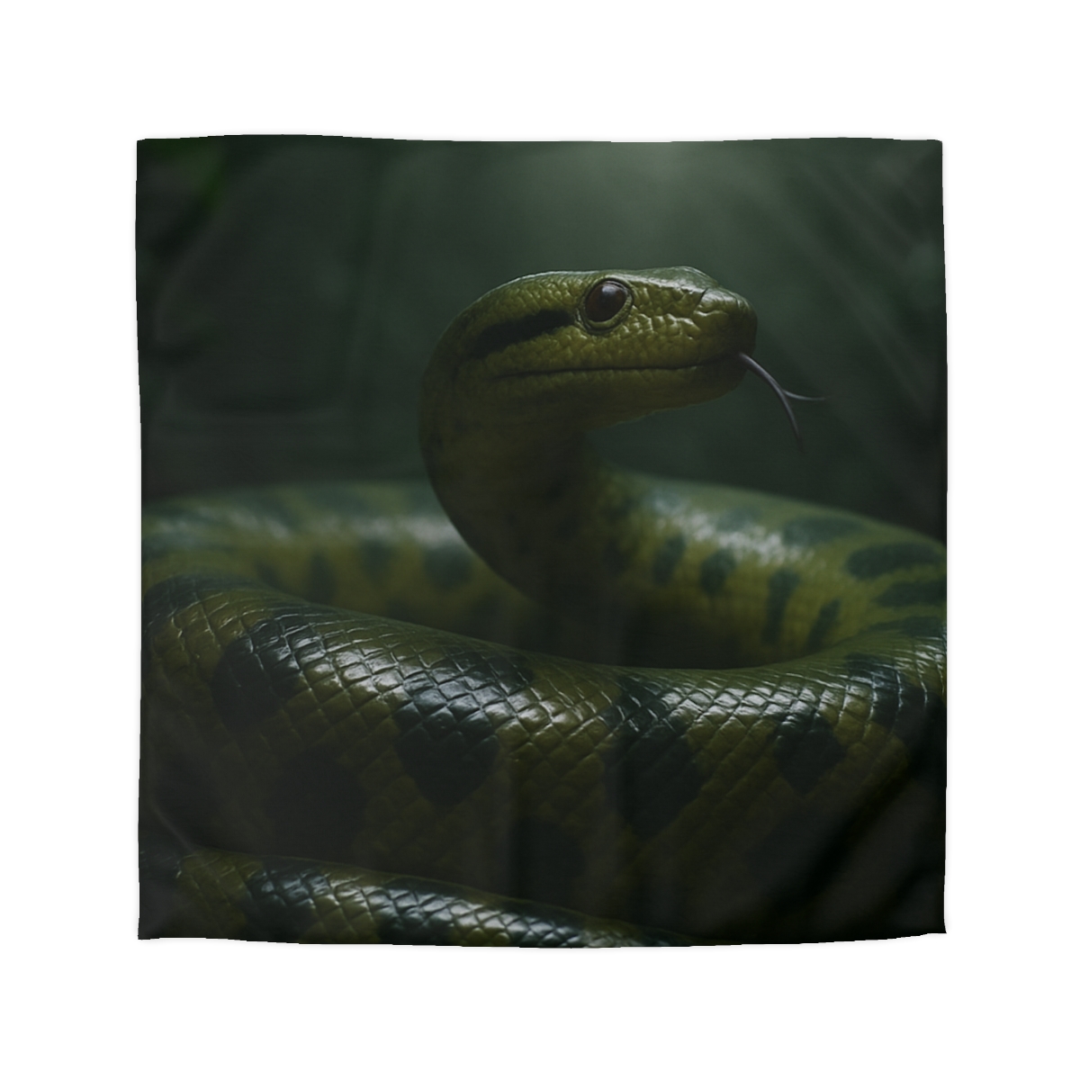 Starlit Coil Green Anaconda custom duvets