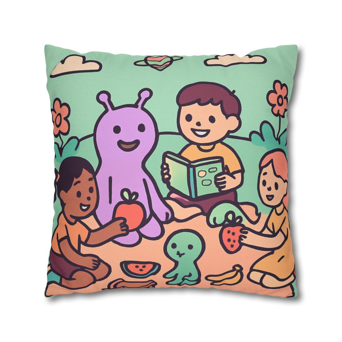 Galactic Garden Picnic stylish decorative pillowcases