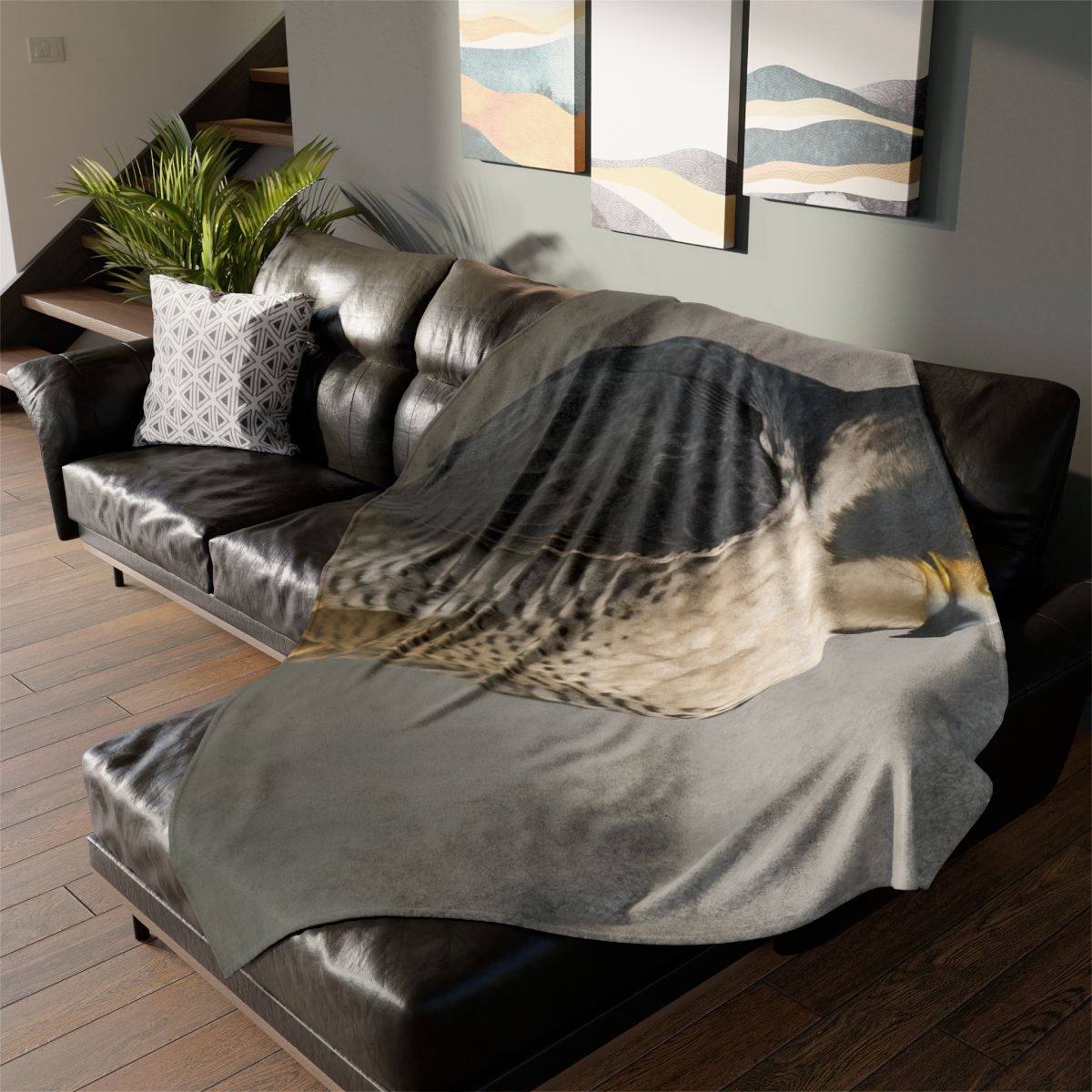 Starlit Vigil Peregrine Falcon trendy patterned blankets