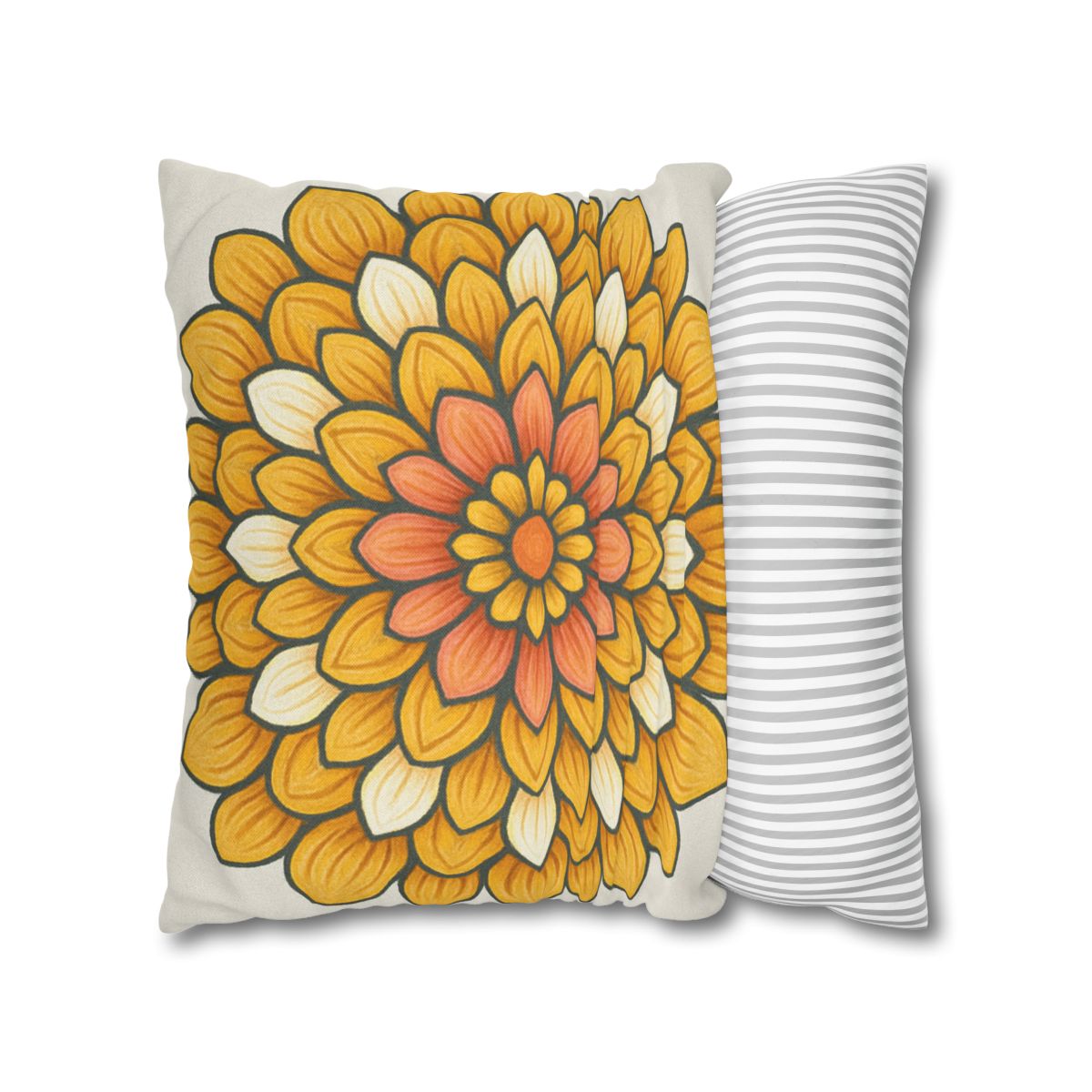 Floret Burst Mandala custom pillow cases