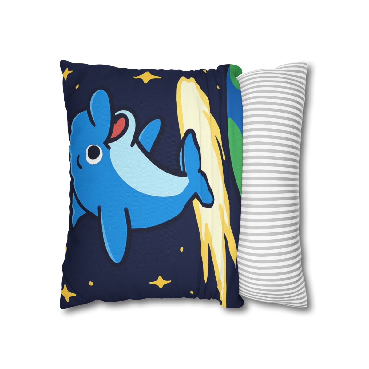 Cosmic Dolphin Comet Ride designer print pillow cases