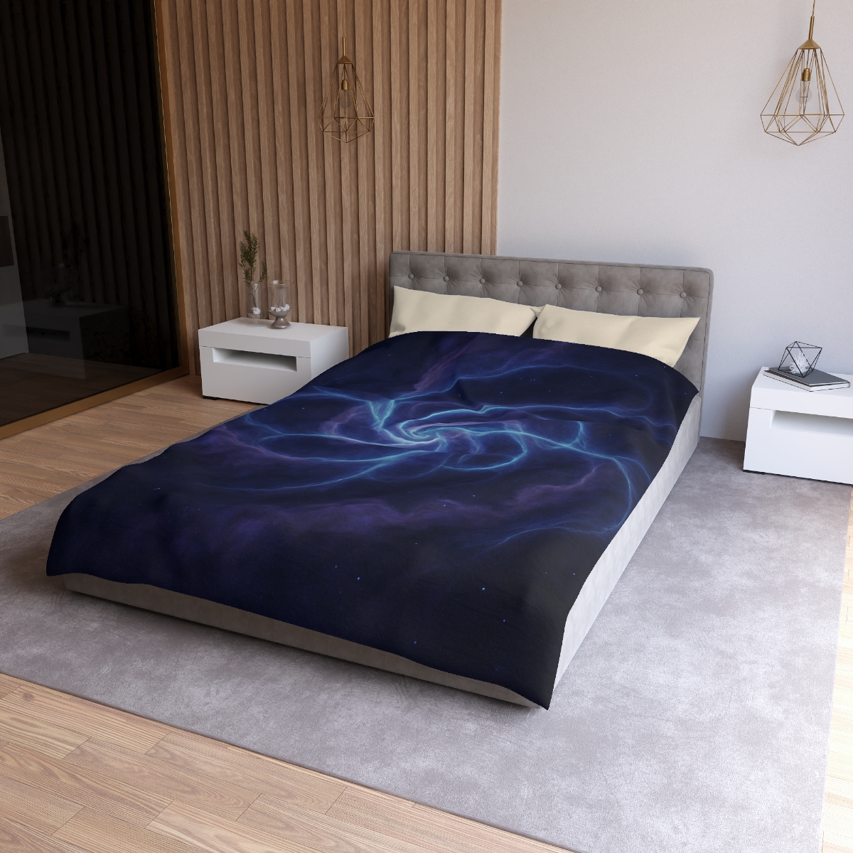 Nebula Spiral Lattice duvets for gifts