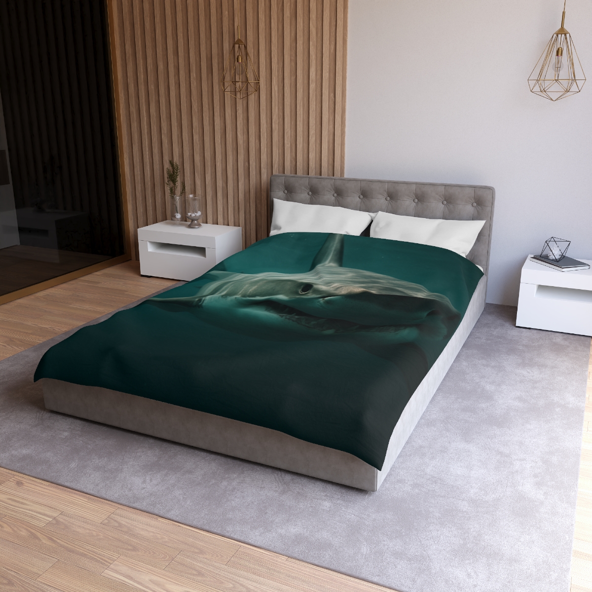 Silent Hunter Great White Shark personalized bedding duvets