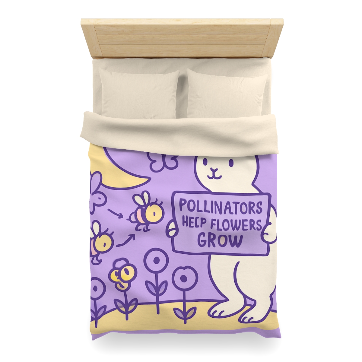 Moon Garden Pollinator Parade warm winter duvets