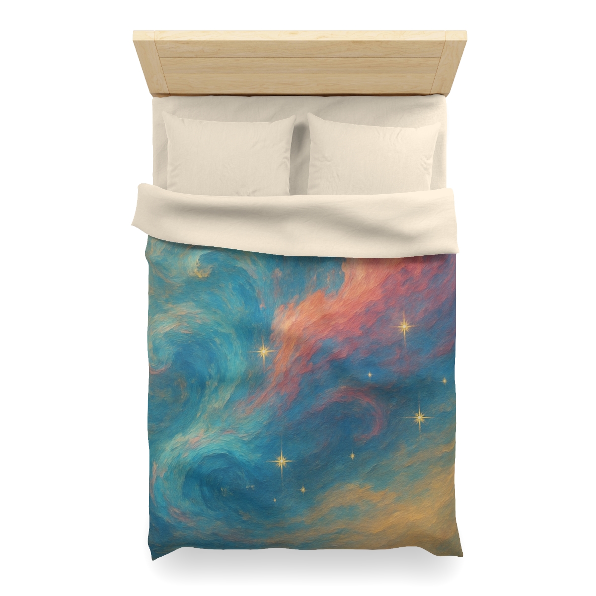 Chromatic Nebula Tidal Bloom stylish duvet covers