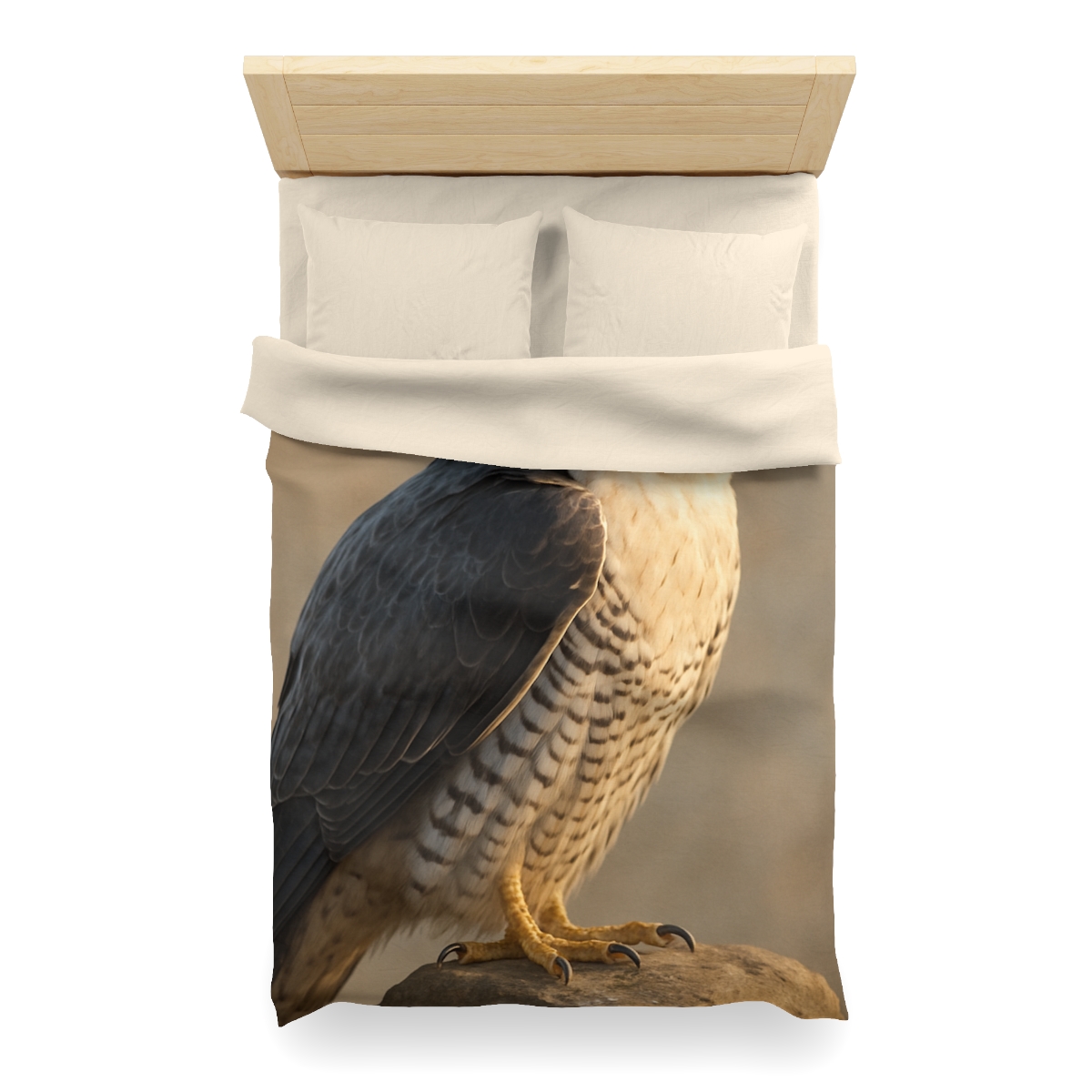Silver Dusk Peregrine Falcon unique patterned duvets