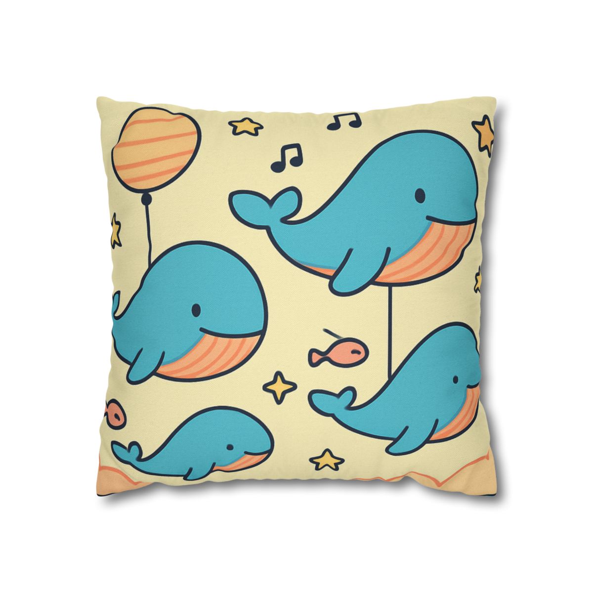 Cosmic Whale Parade personalized pillow covers