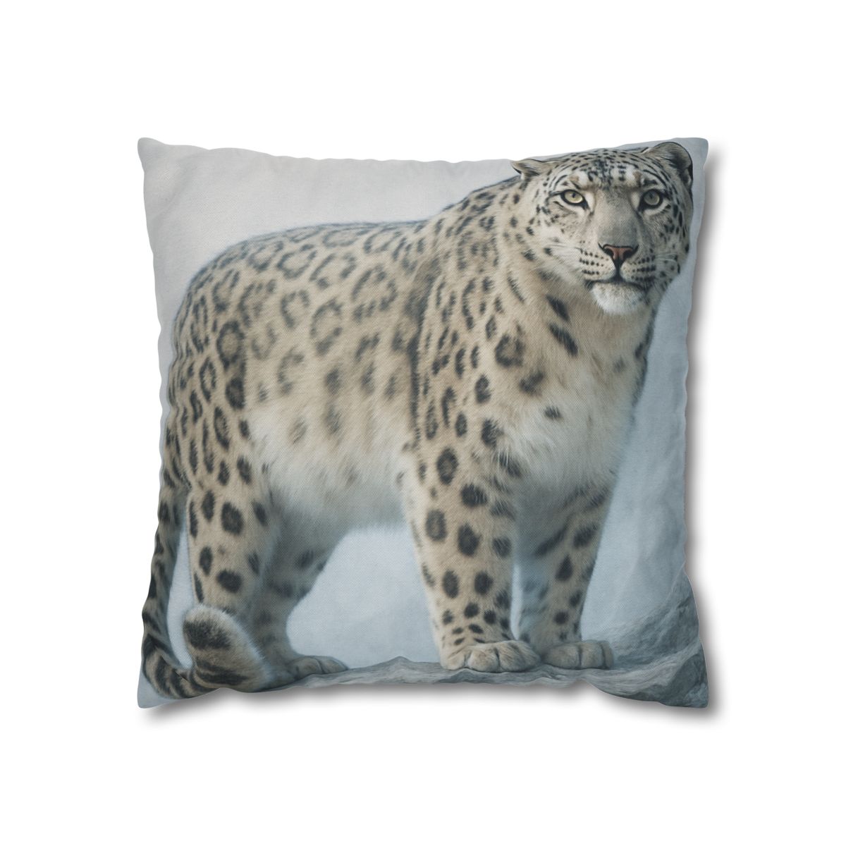 Frost Summit Snow Leopard soft cotton pillow cases