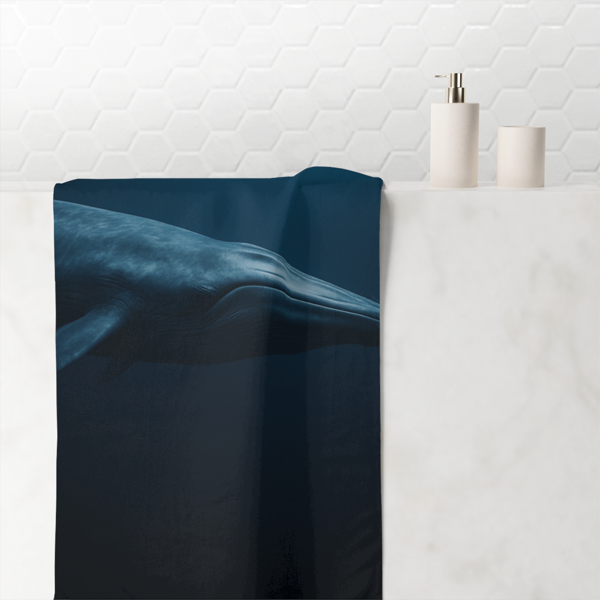 Ocean Song Blue Whale decorative home towels