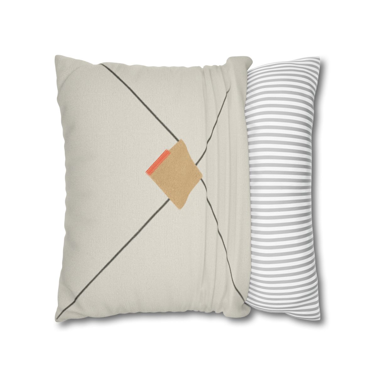 Diagonal Pair And Resting Square soft cotton pillow cases