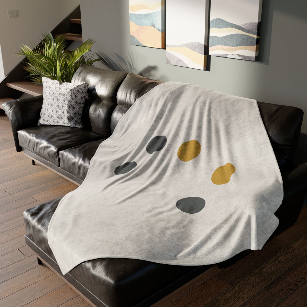 Asymmetric Dot Cluster decorative home blankets
