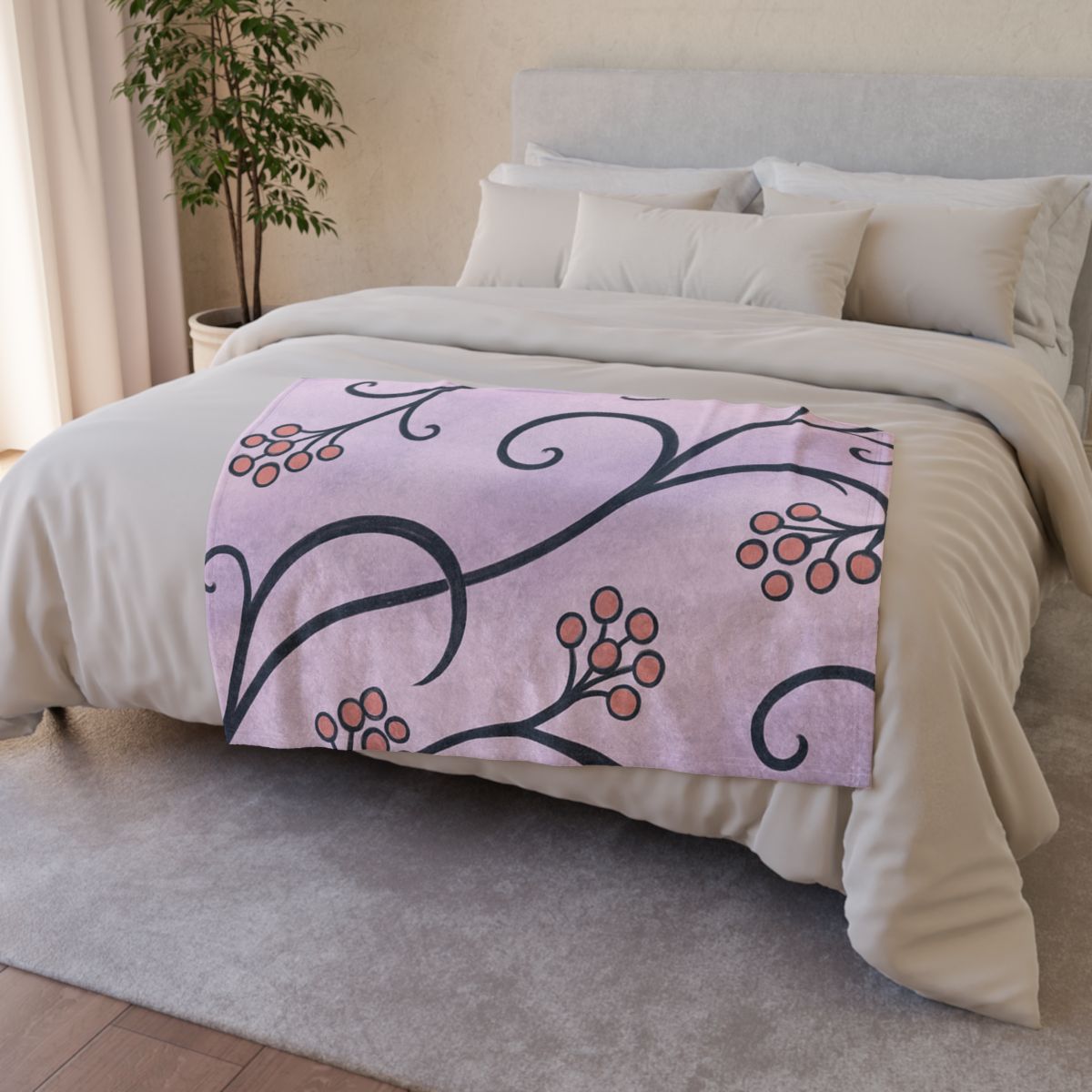 Tendrilled Ribbon Network warm winter blankets