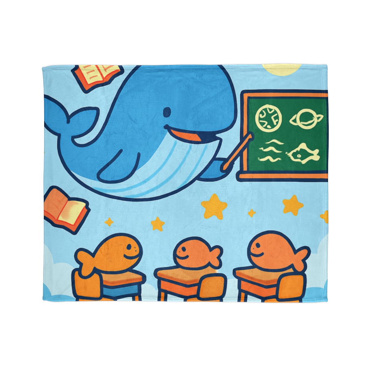 Starry Whale Classroom designer printed blankets