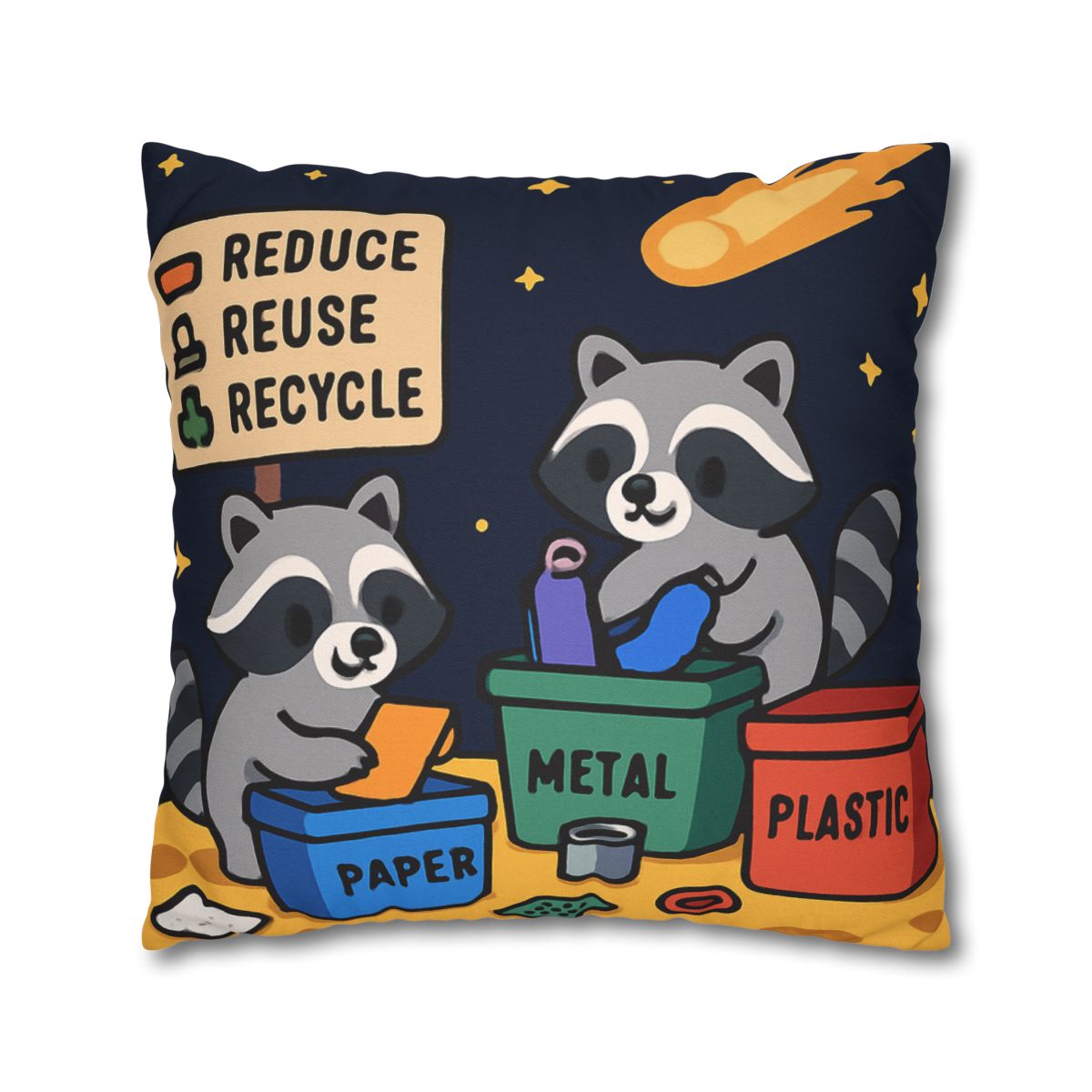 Comet Tail Recycling Rangers trendy patterned pillow cases