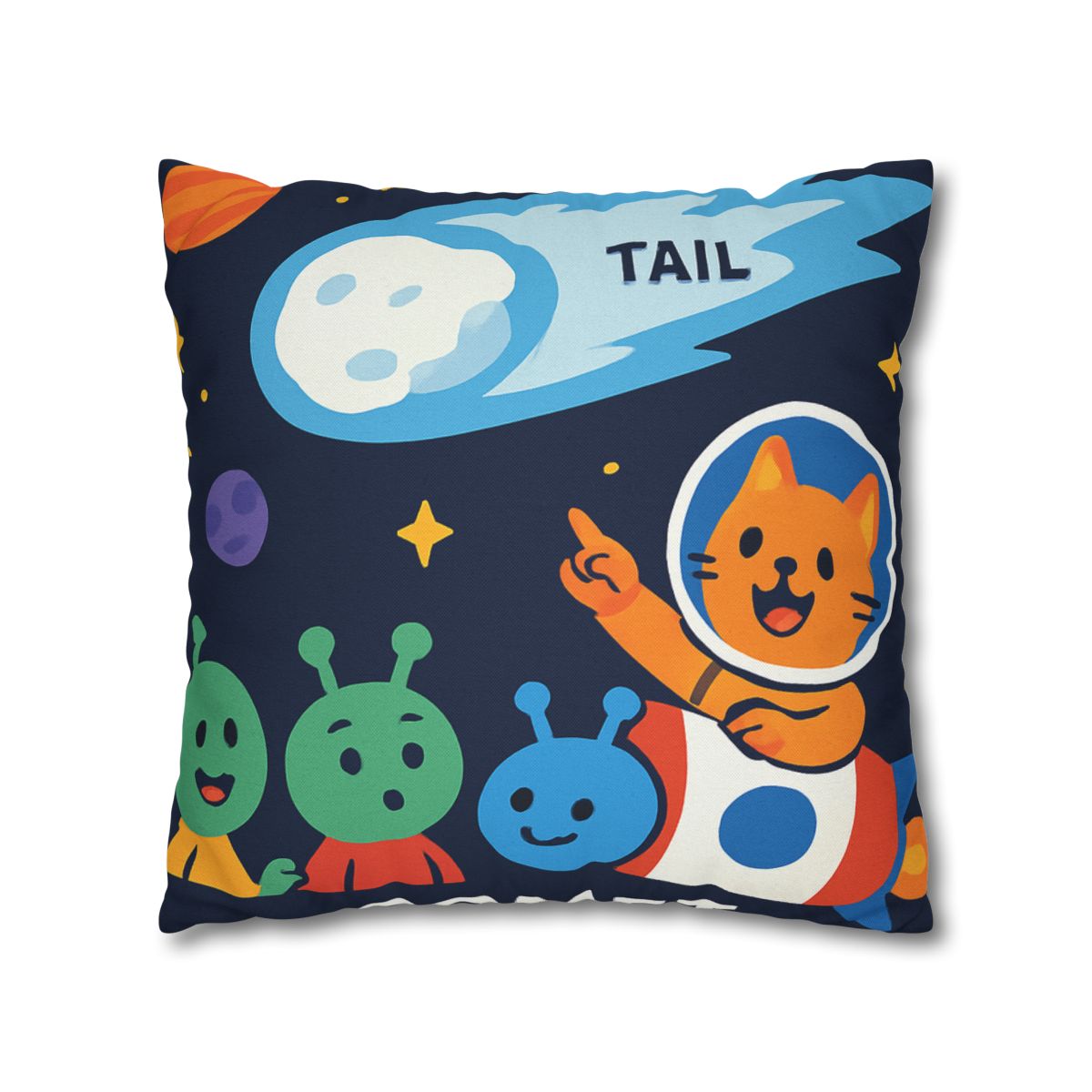 Comet Classroom With Captain Cat personalized pillow covers