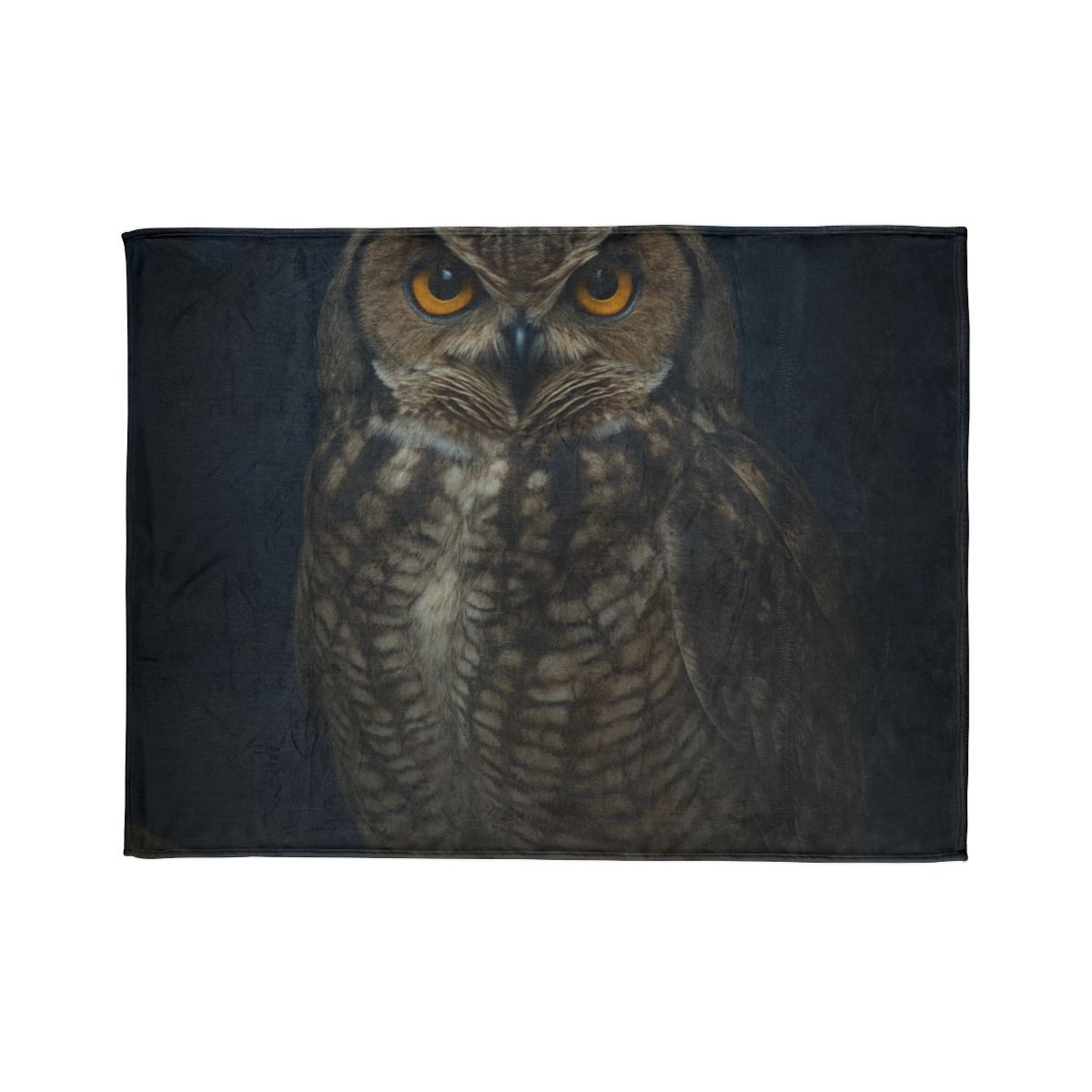 Silent Drift Great Horned Owl custom blankets