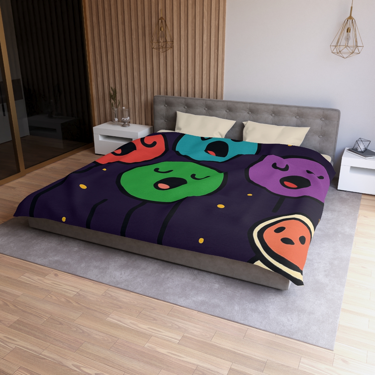 Galaxy Garden Of Singing Planets designer printed duvets