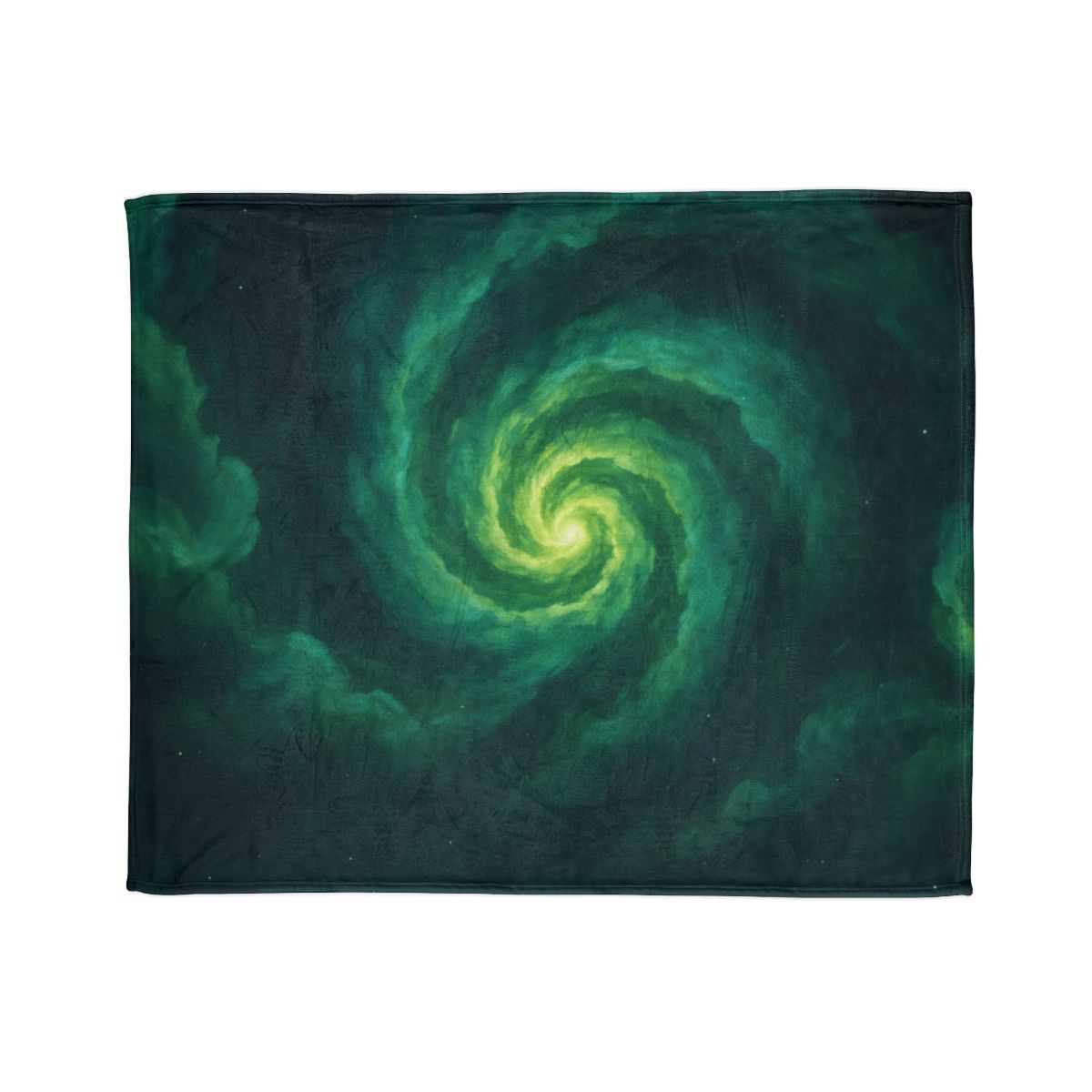 Verdant Nebula Swirl custom blankets