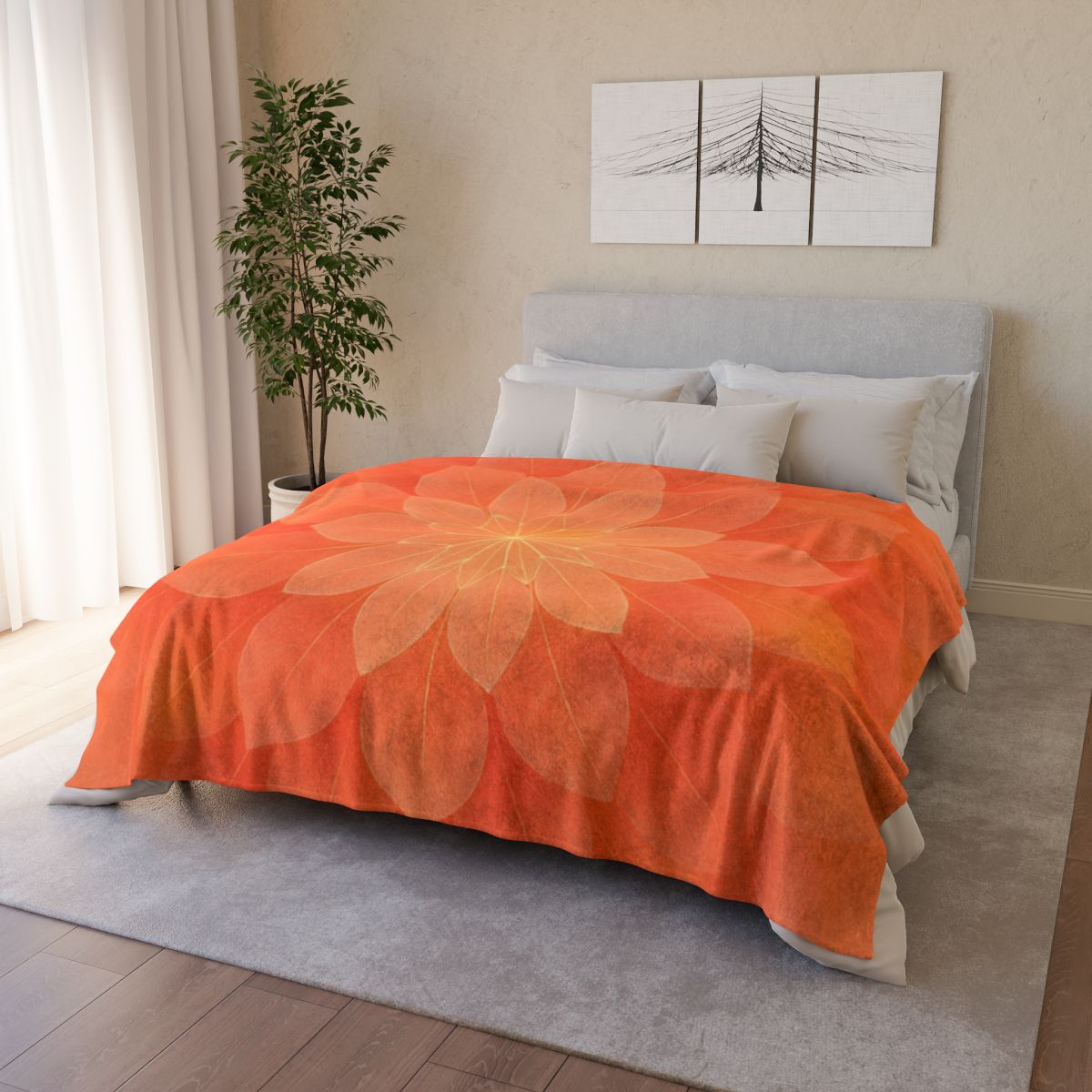 Petal Radius Kaleidoscope decorative home blankets