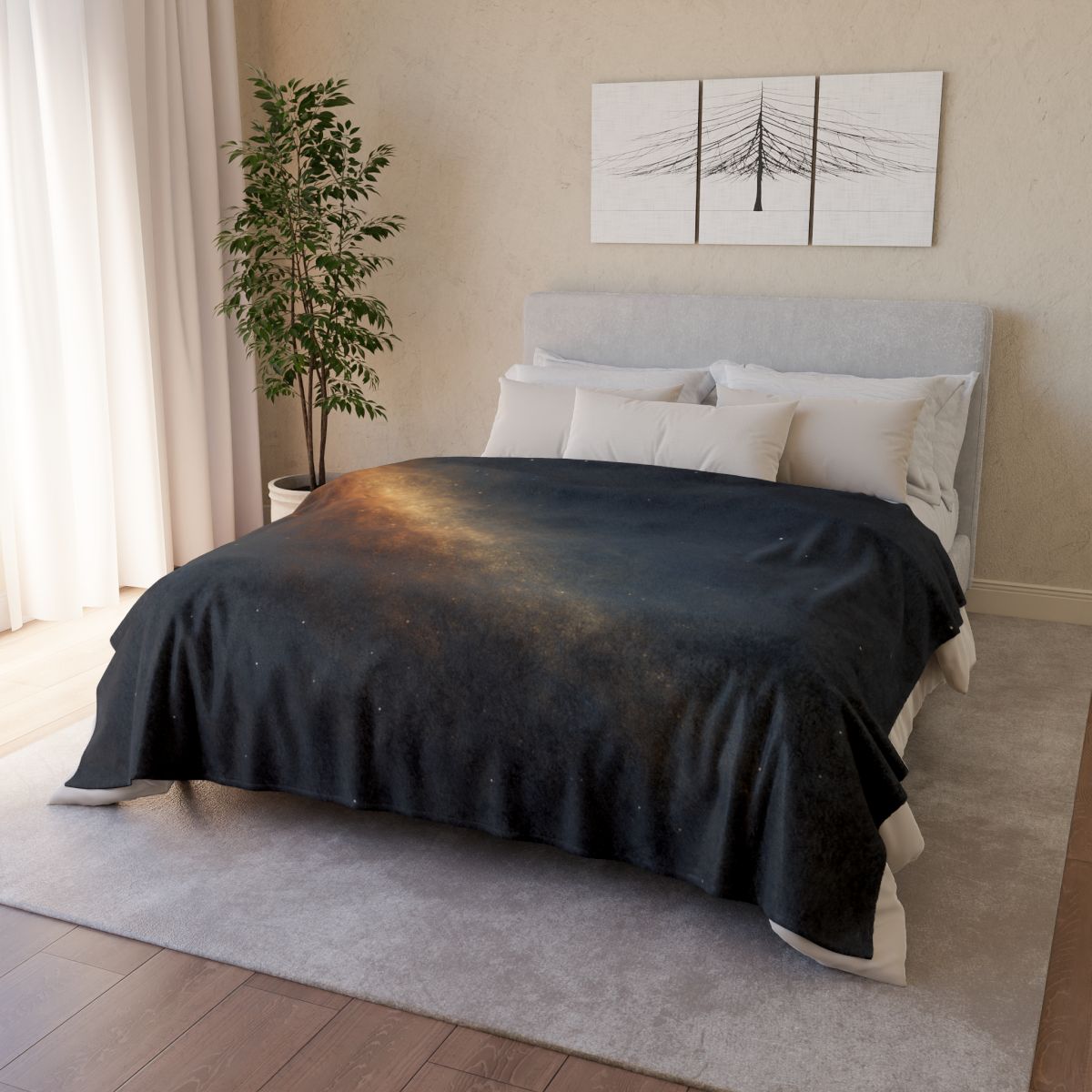 Stellar Dust Cascade decorative home blankets