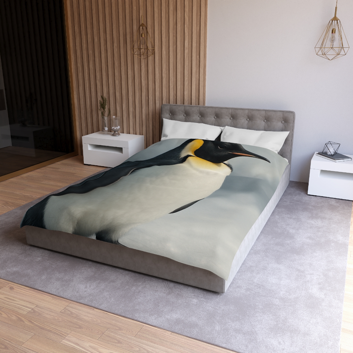 Moonlit Vigil Emperor Penguin custom duvets