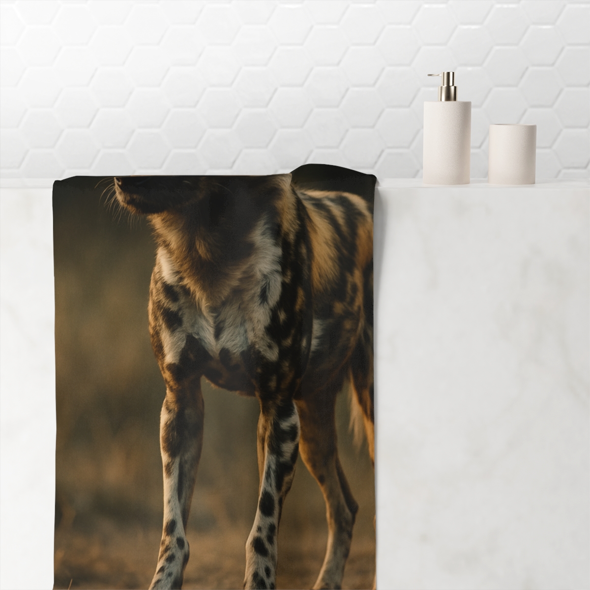 Starlit Pact African Wild Dog custom towels