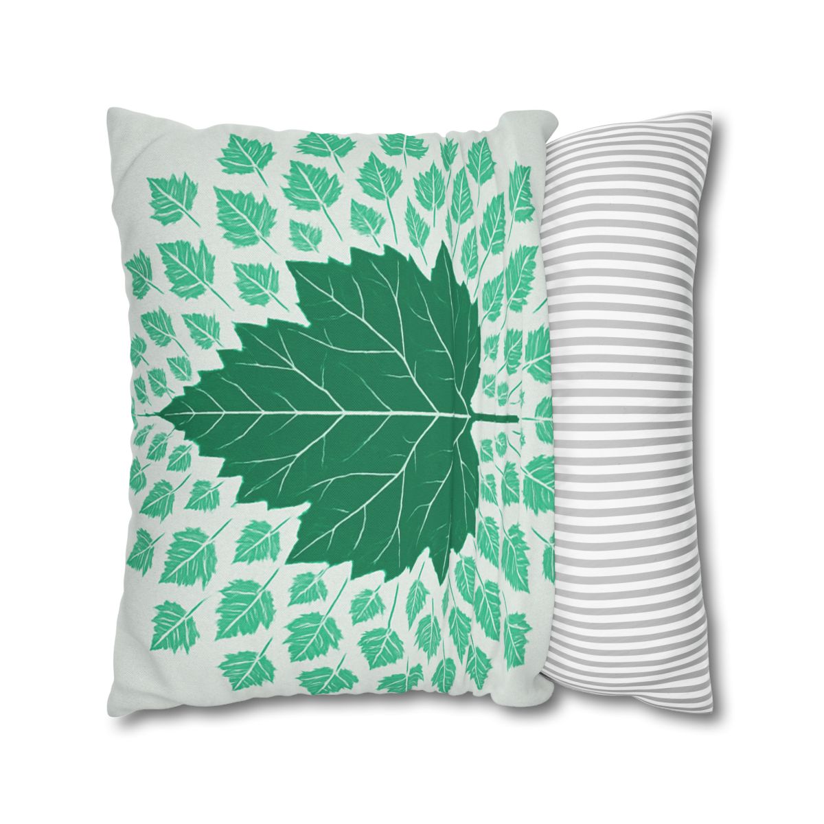 Fractal Leaf Radiance soft cotton pillow cases