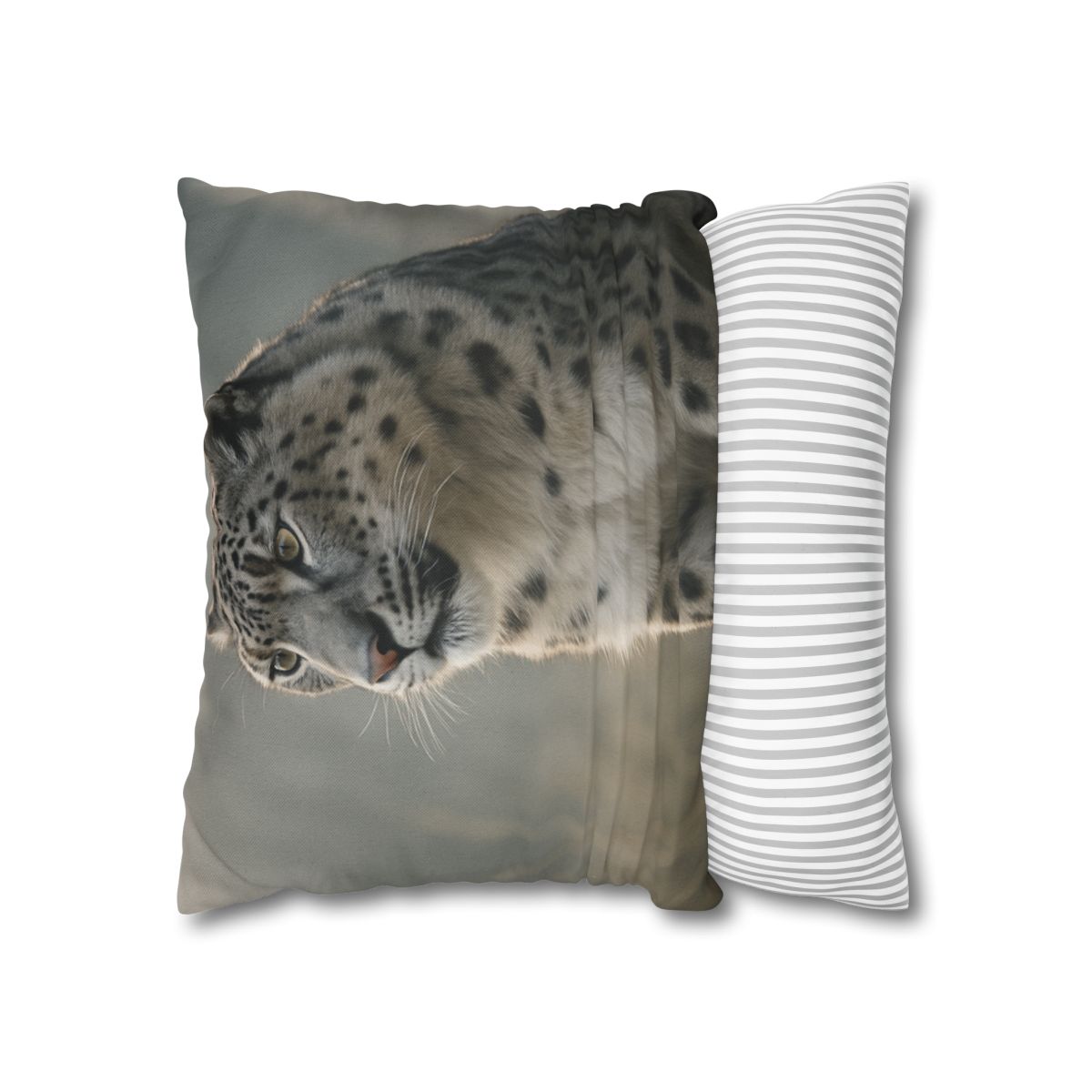 Mist Veil Snow Leopard designer print pillow cases