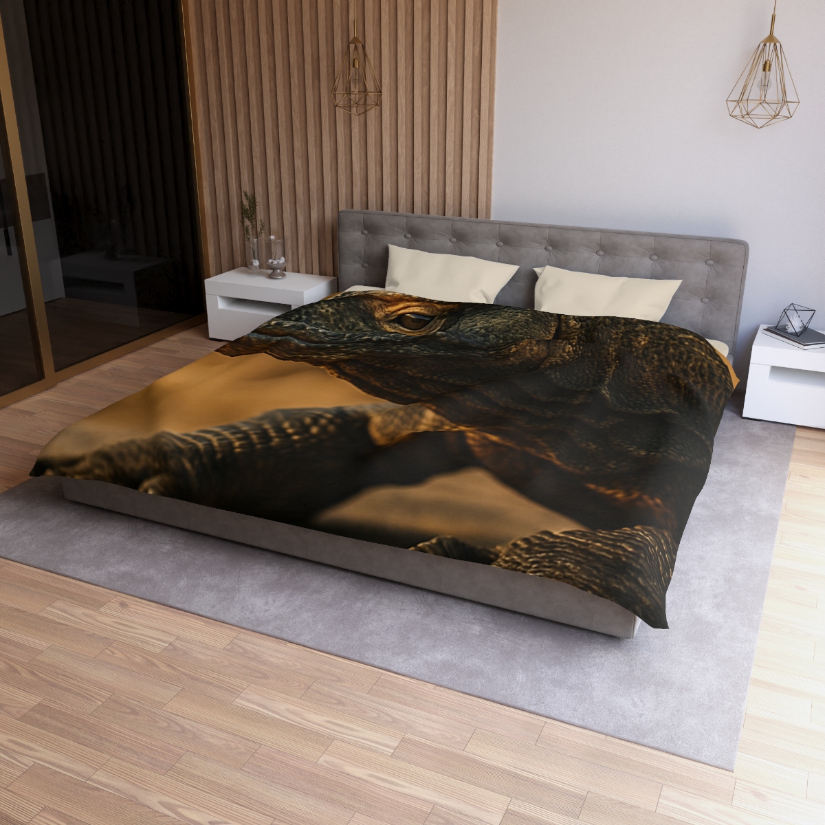 Molten Scale Komodo Dragon personalized bedding duvets