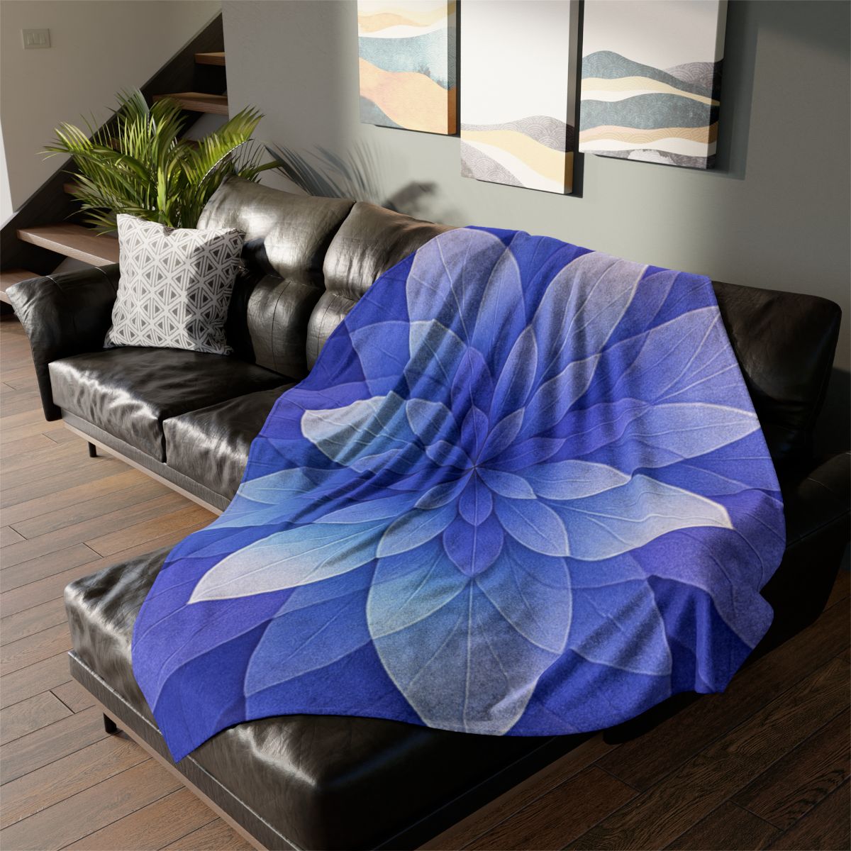 Petal Prism Overlap designer printed blankets