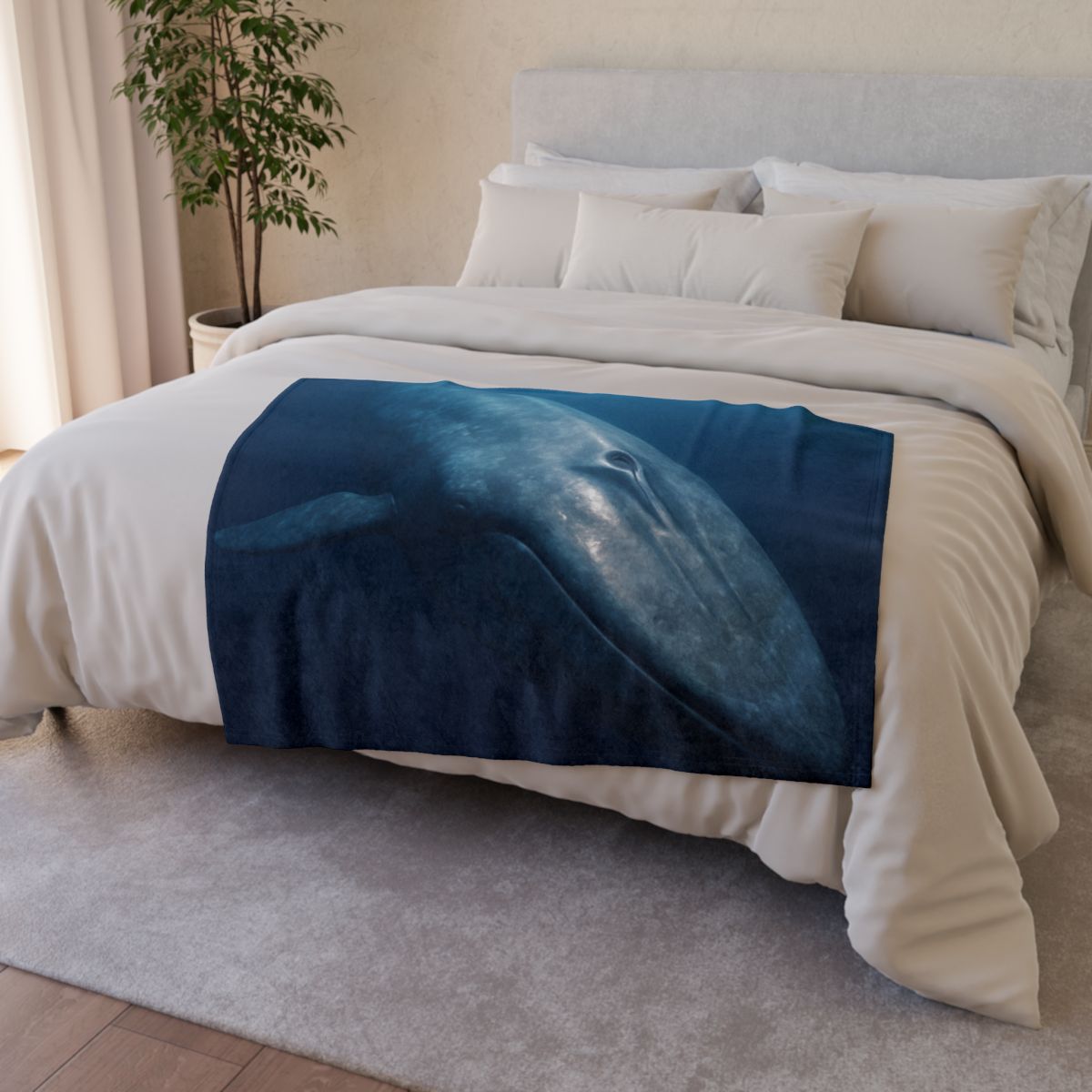 Ocean Song Blue Whale trendy patterned blankets