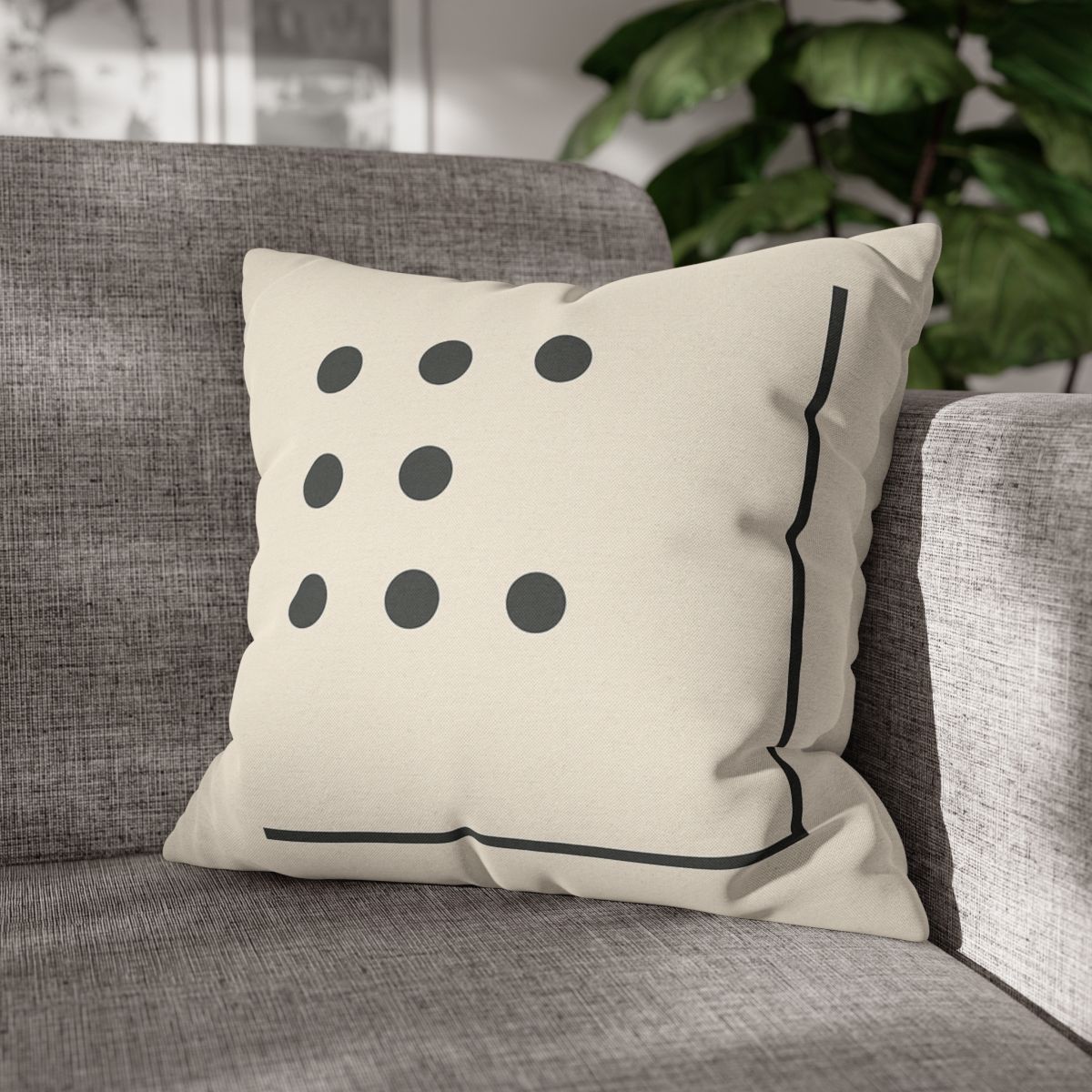 Sparse Dot Grid With Broken Frame trendy patterned pillow cases