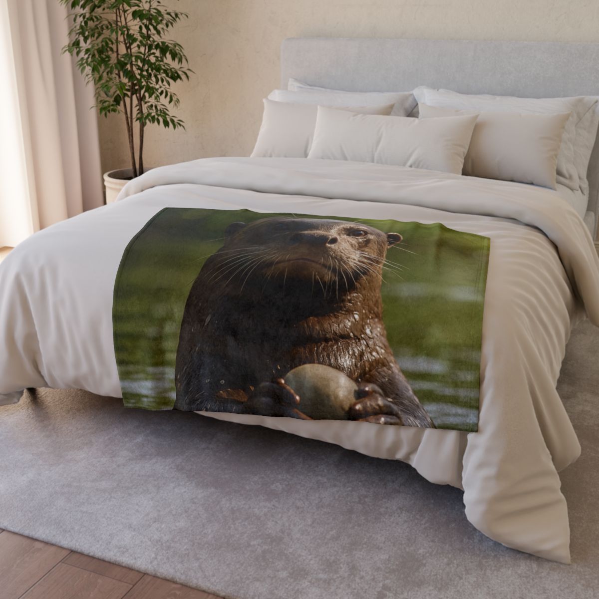 River Drift Giant Otter trendy patterned blankets