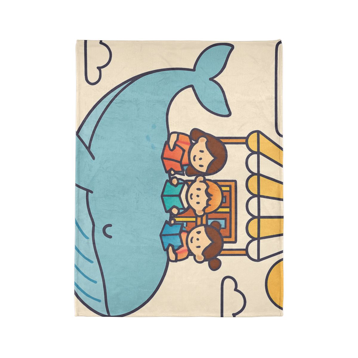 Sky Library On A Flying Whale unique gift blankets
