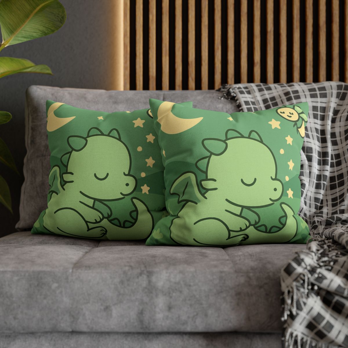 Moonlight Meadow Dragon comfortable bedding pillow covers