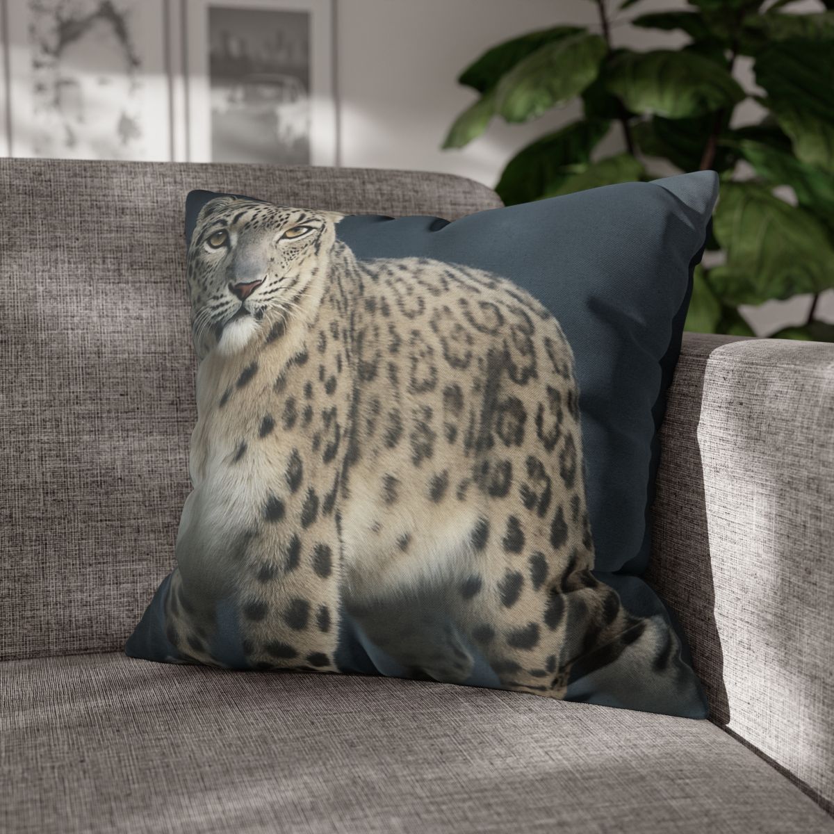 Aurora Gaze Snow Leopard trendy patterned pillow cases