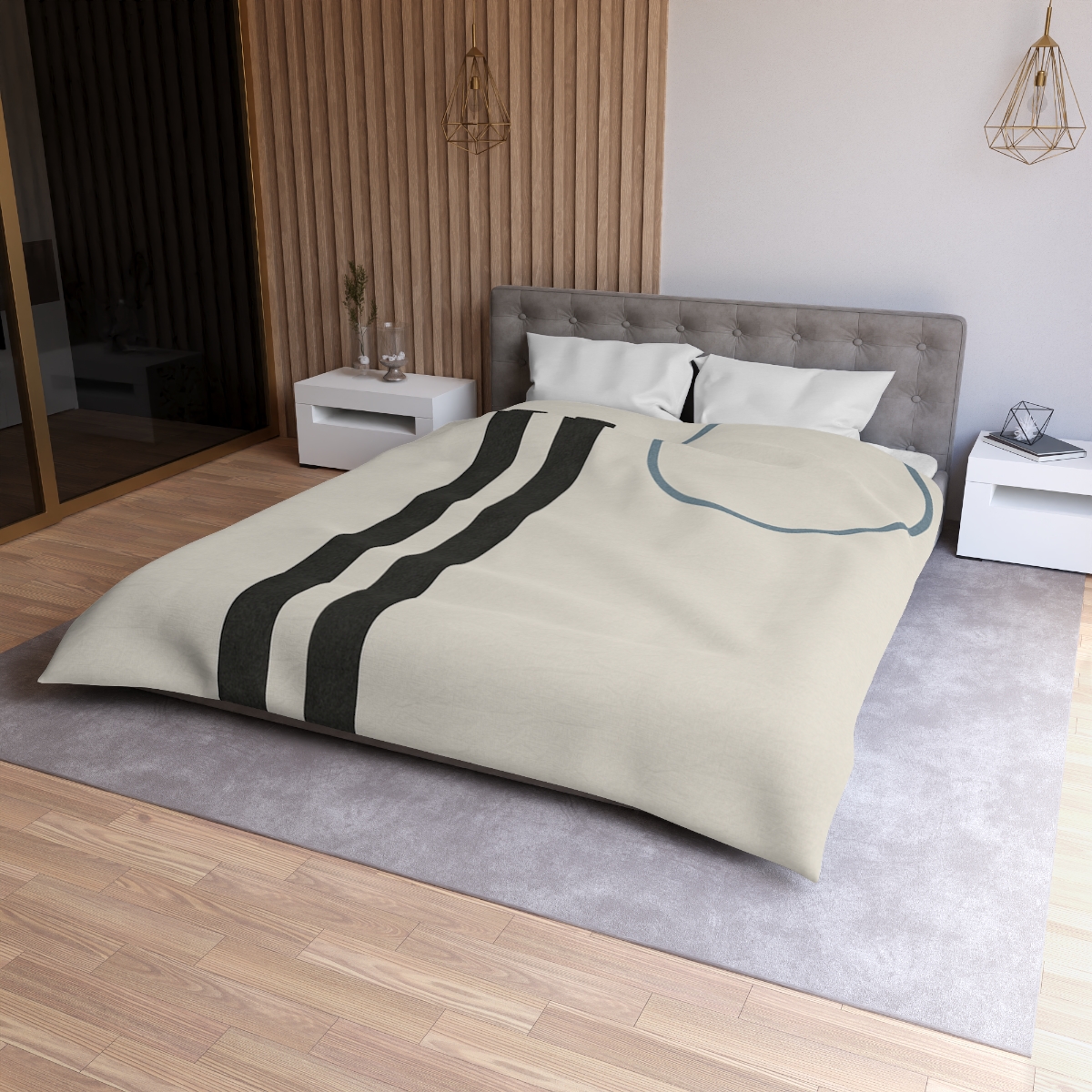 Split Column And Floating Ring custom duvets