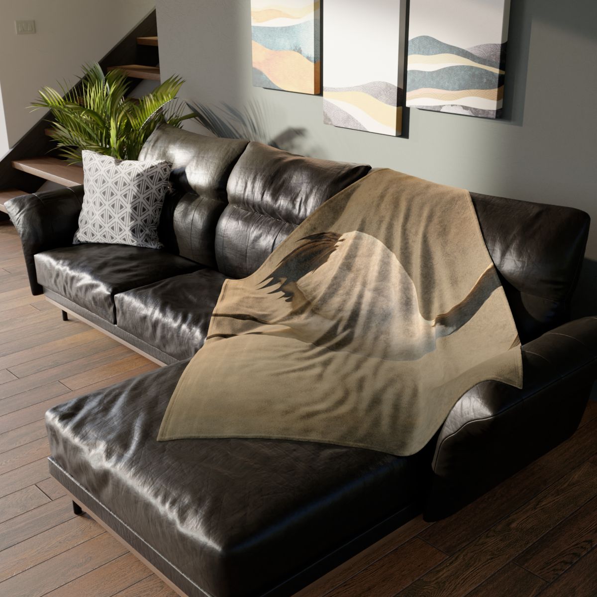 Dawn Balance Red Crowned Crane stylish throw blankets