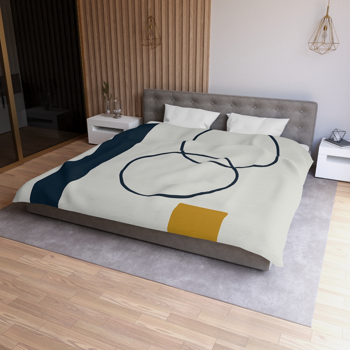 Staggered Rings With Anchored Column soft comforter duvets