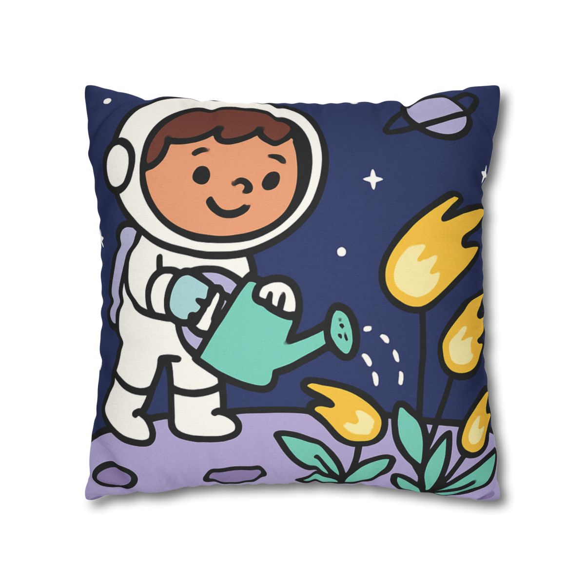 Comet Garden On Moon Meadow trendy patterned pillow cases