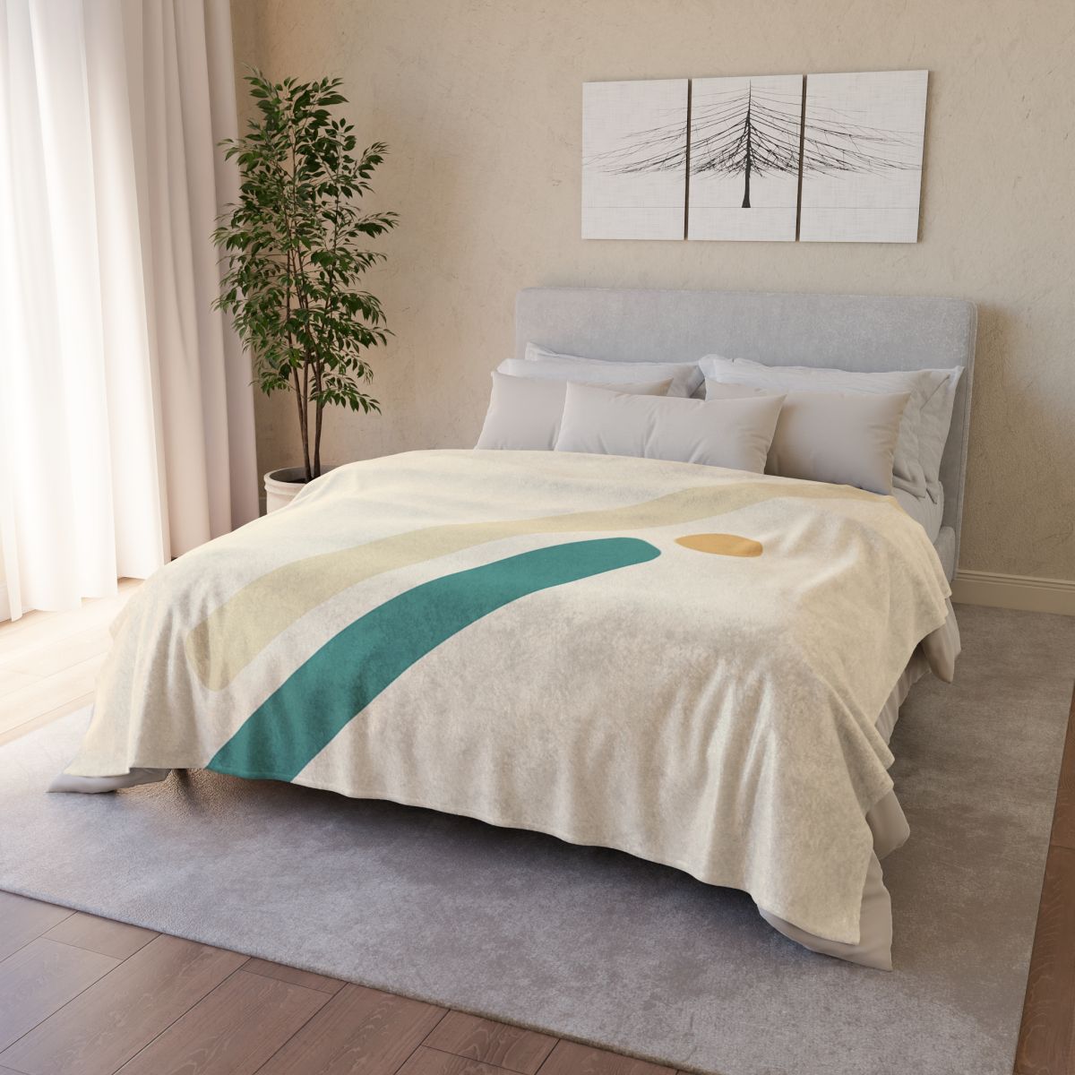 Sparse Diagonal Stripe Pair trendy patterned blankets